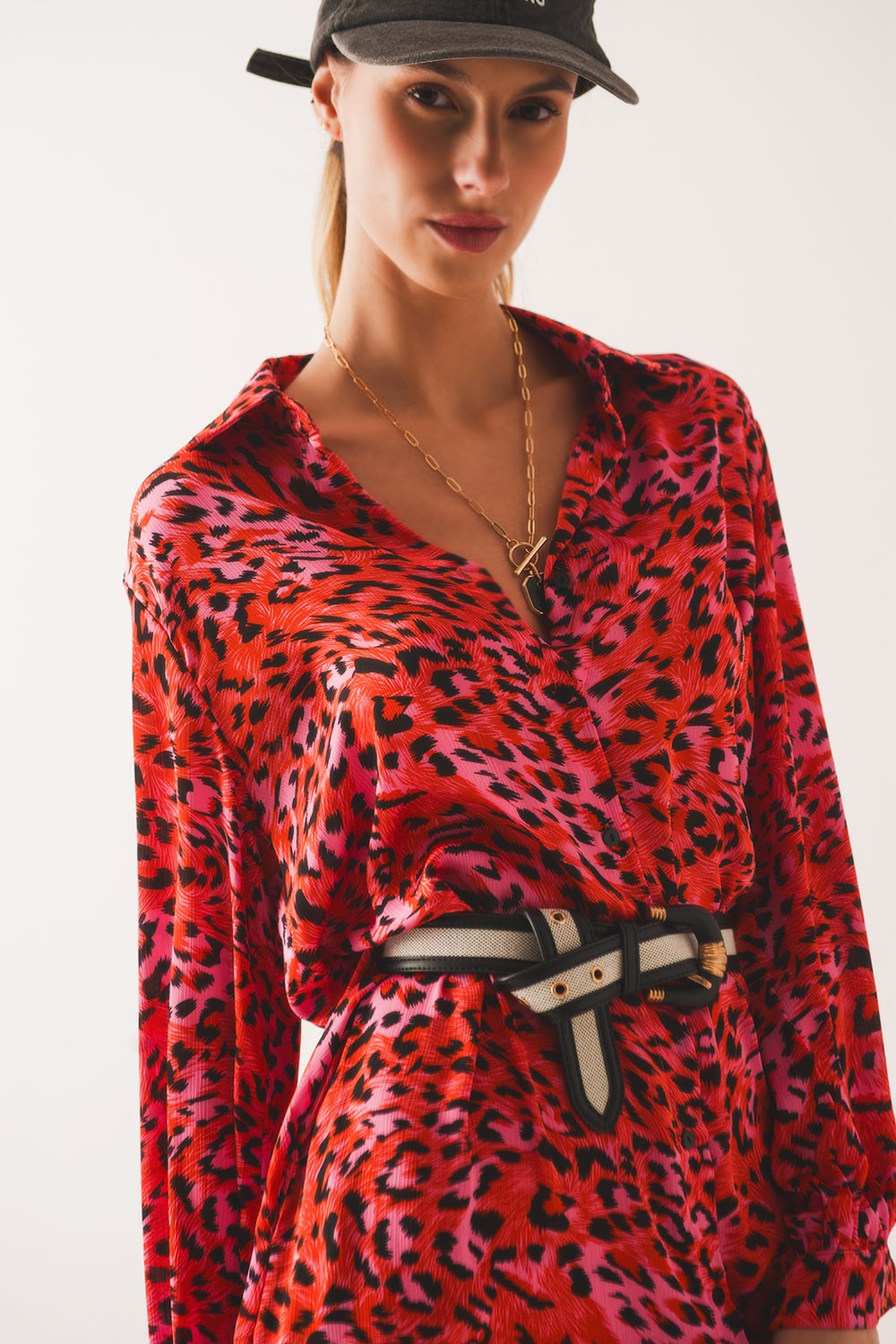 ANIMAL PRINT  PINK DRESS