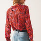 FUCHSIA ANIMAL PRINT BLOUSE