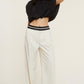 Beige doble trap pant