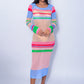 Crochet multicolor dress