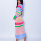 Crochet multicolor dress