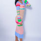 Crochet multicolor dress