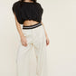 Beige doble trap pant