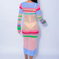 Crochet multicolor dress