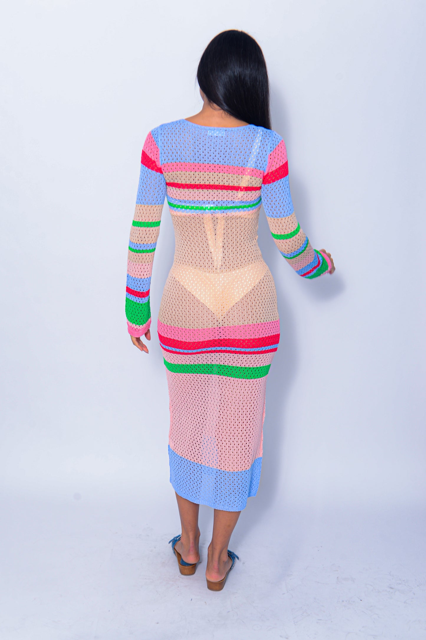 Crochet multicolor dress