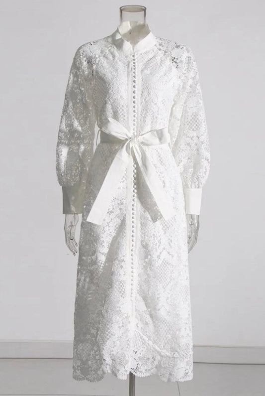 Lace white dress