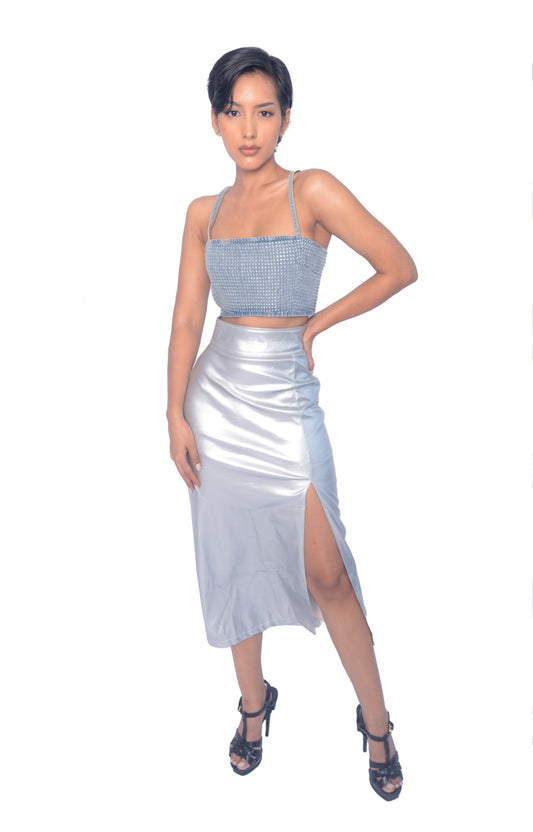 Metalized Long skirt