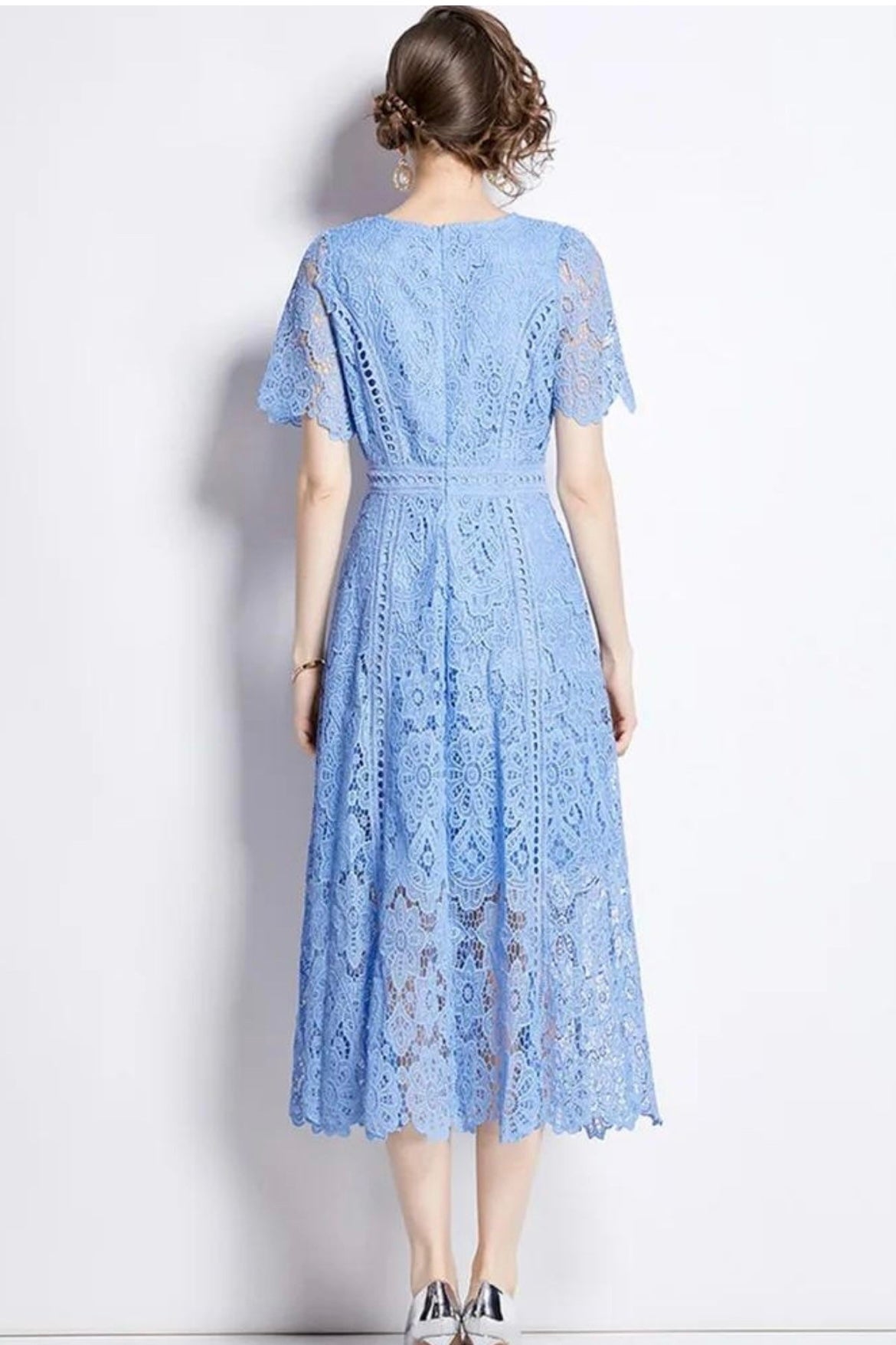 Virginia lace light blue dress