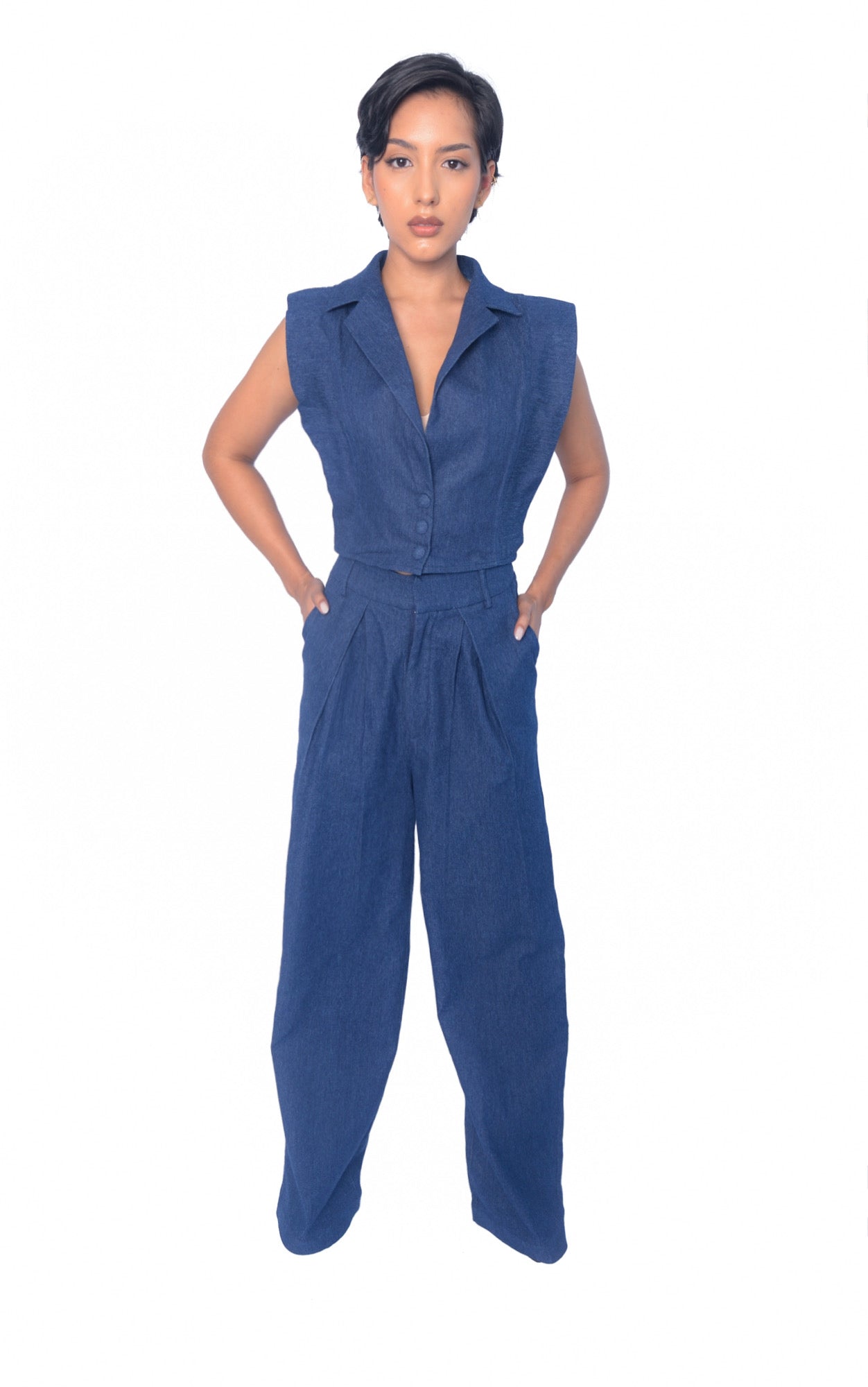 Siri Denim 2 pieces pant set