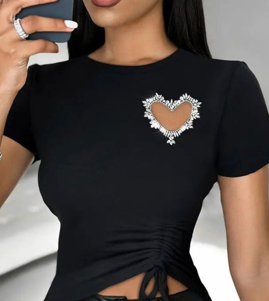 Black heart top