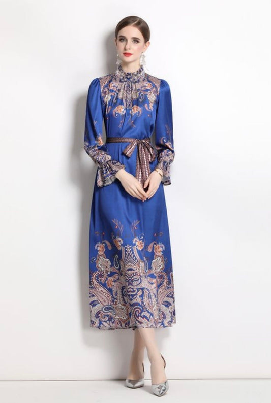 Blue Printed dress