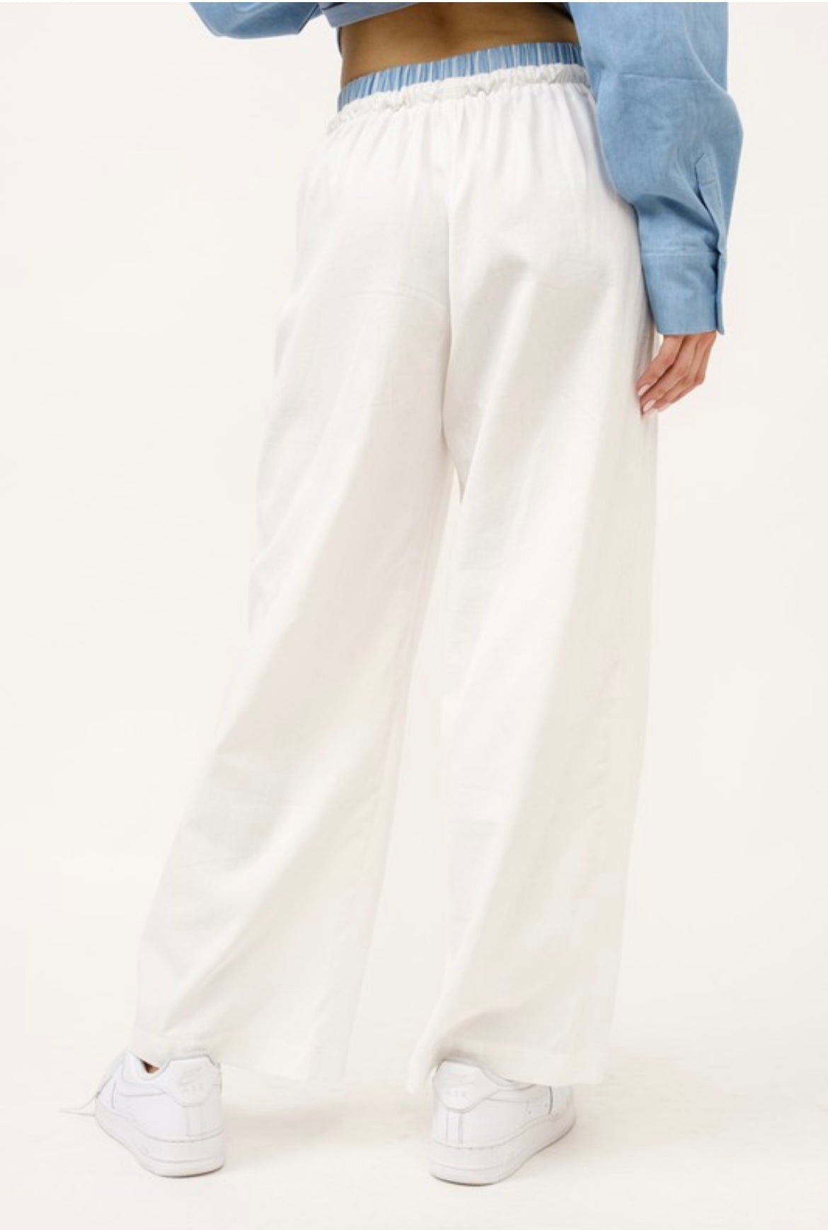 White doble trap pant