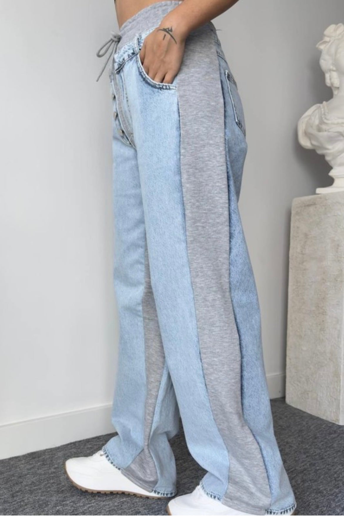 Denim dobletrap pants