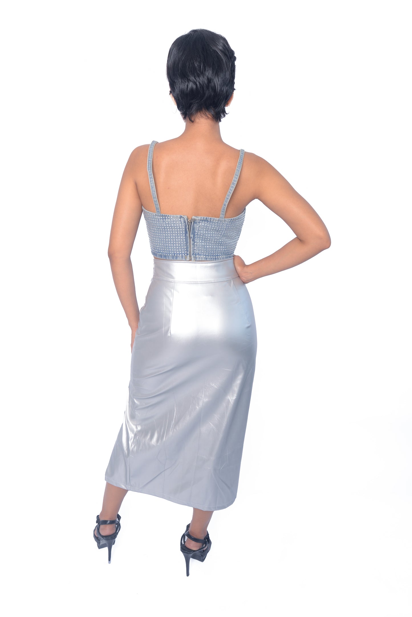 Metalized Long skirt