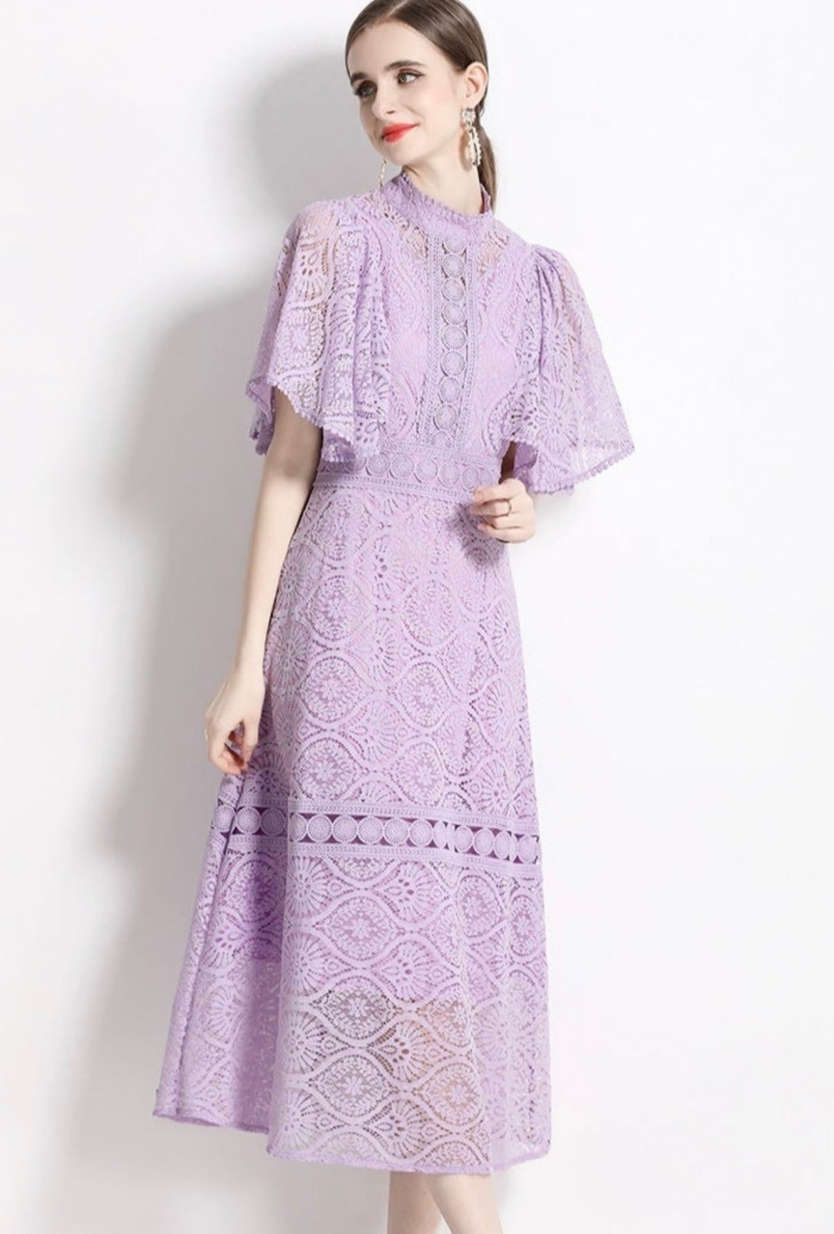 Purple lace dress