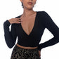 Fio black crop top