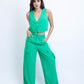 GREEN PANT AND VEST SET