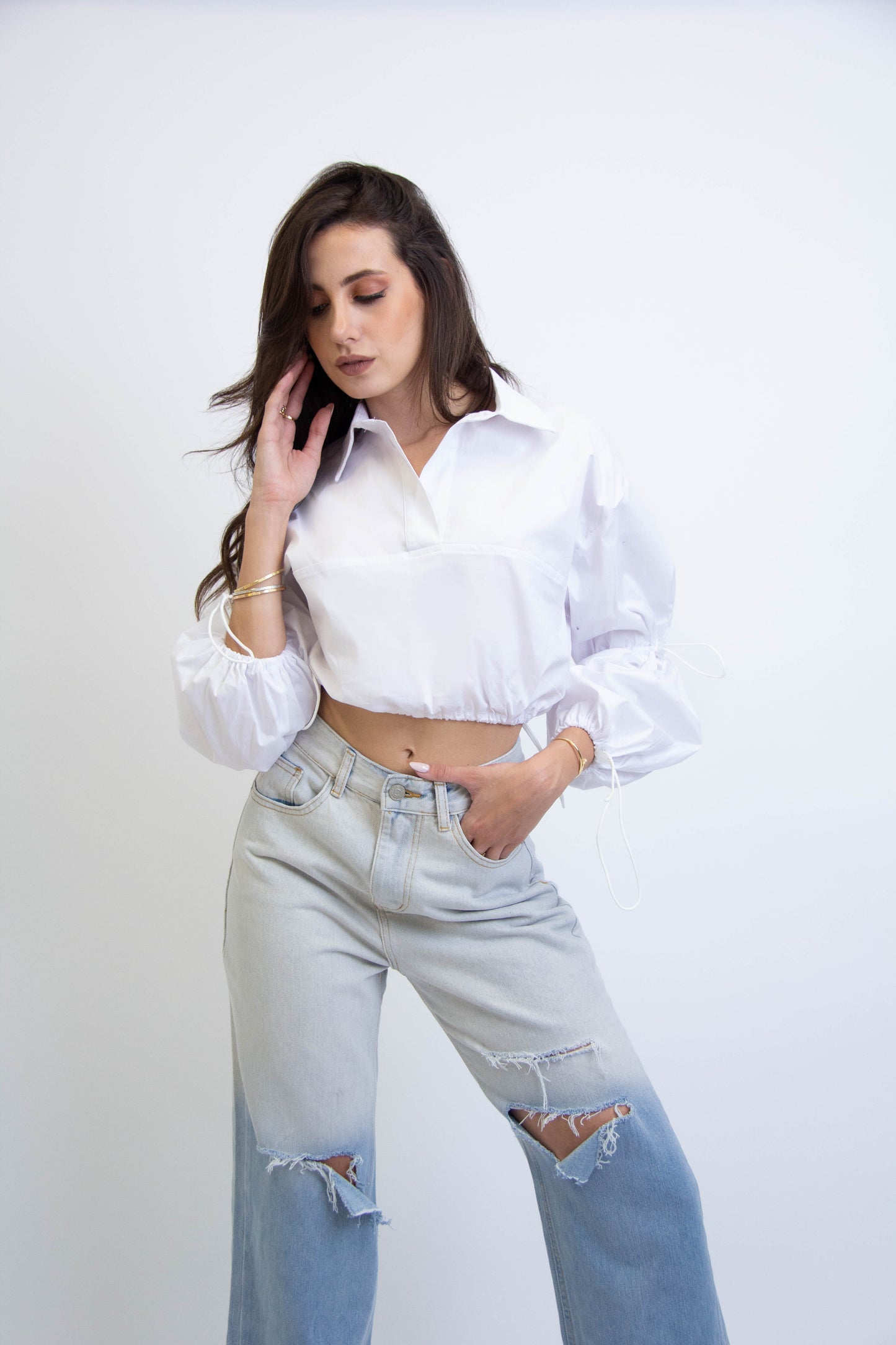 CECILE WHITE BLOUSE