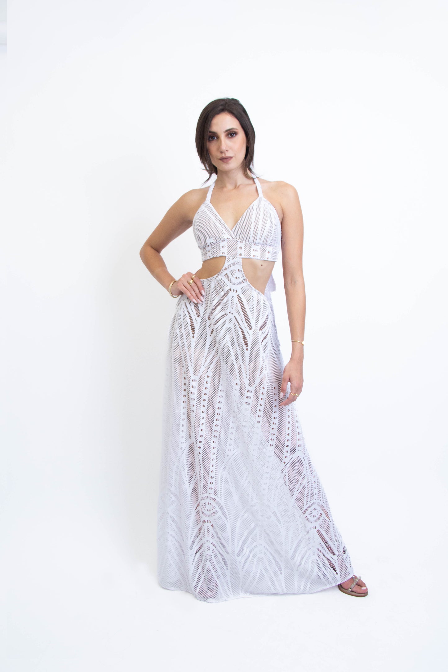 WHITE BRAZILIAN CUT OUT DRESS