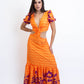 ORANGE FLORAL BRAZILIAN DRESS