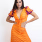 ORANGE FLORAL BRAZILIAN DRESS