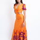 ORANGE FLORAL BRAZILIAN DRESS