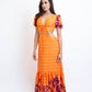 ORANGE FLORAL BRAZILIAN DRESS