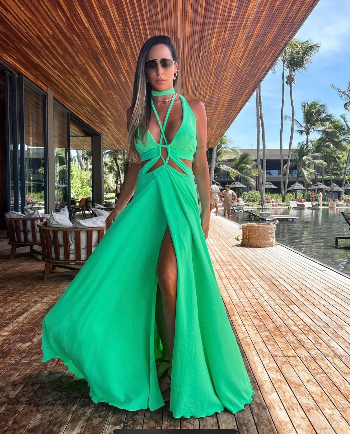 MARIA GREEN BRAZILIAN DRESS