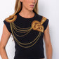 BLACK GOLD CHAIN TOP