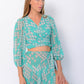 MELISSA MURTINHO GREEN BLOUSE AND SKIRT MATCHING SET