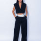 Asymmetric black pants