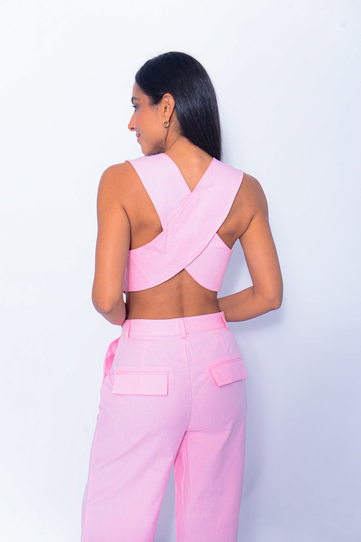 Emily Pink vest and pant matching set