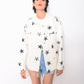 Star white denim jacket