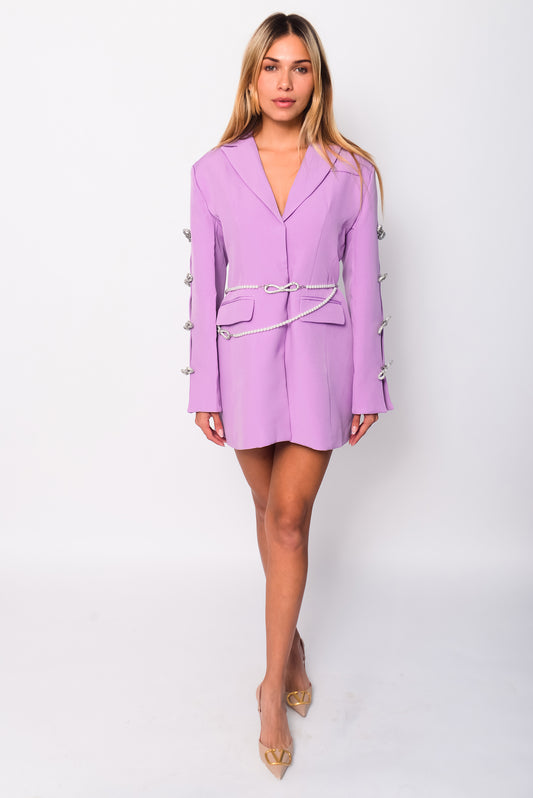 Blazer lilac bow dress