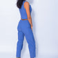 Blue light vest and pant matching set by etoile