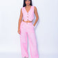 Emily Pink vest and pant matching set