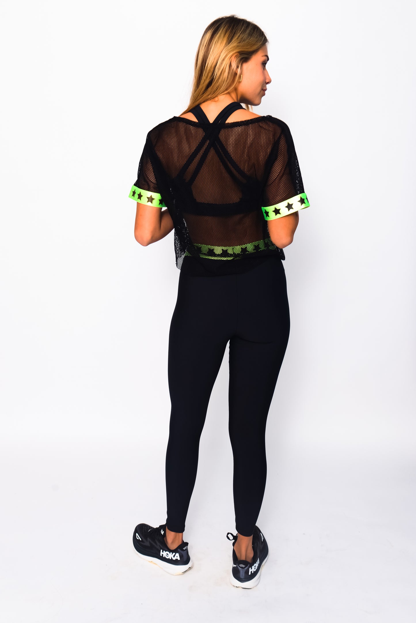 Stars neon green activewear 3 pieces set