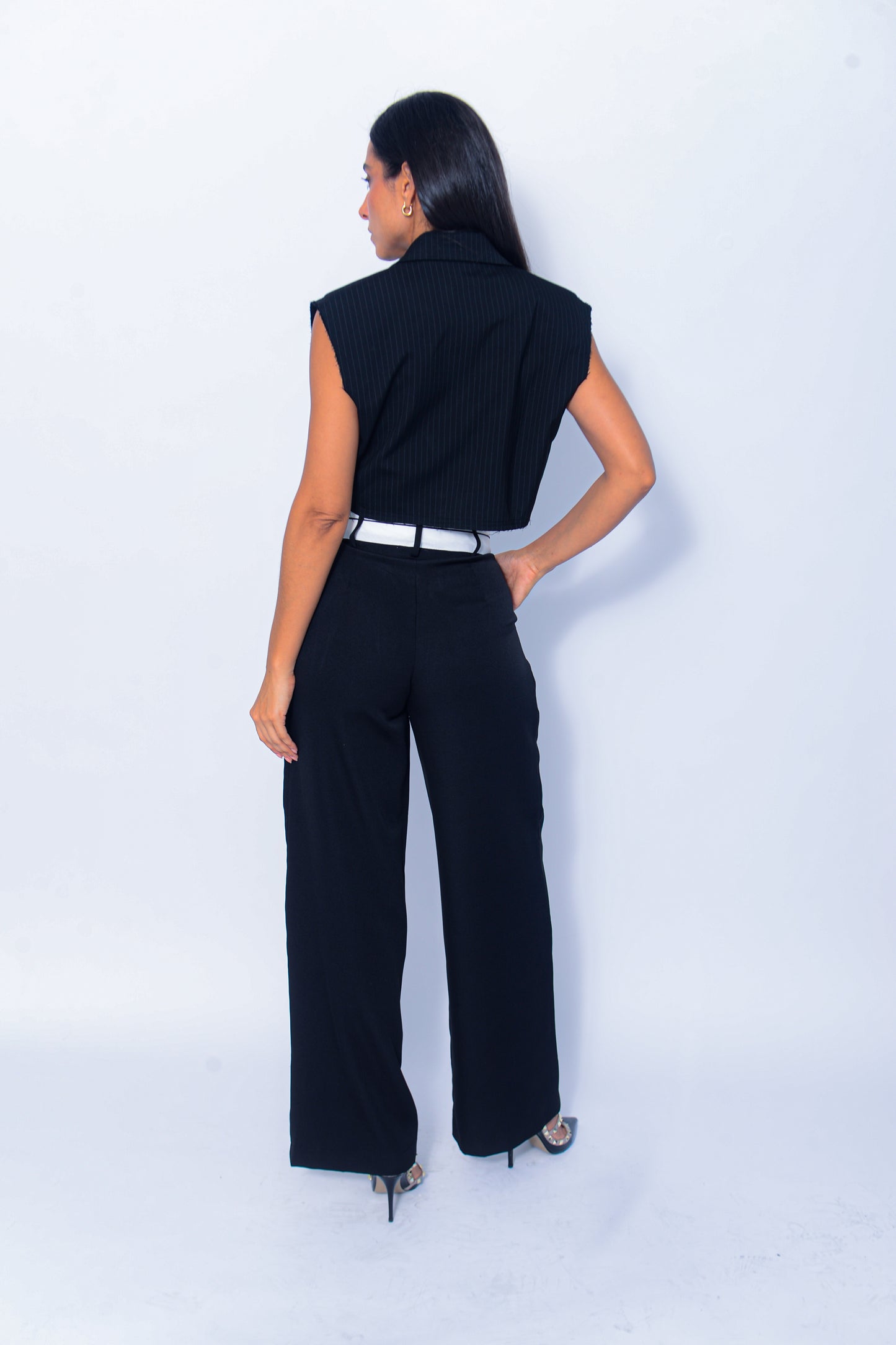 Asymmetric black pants