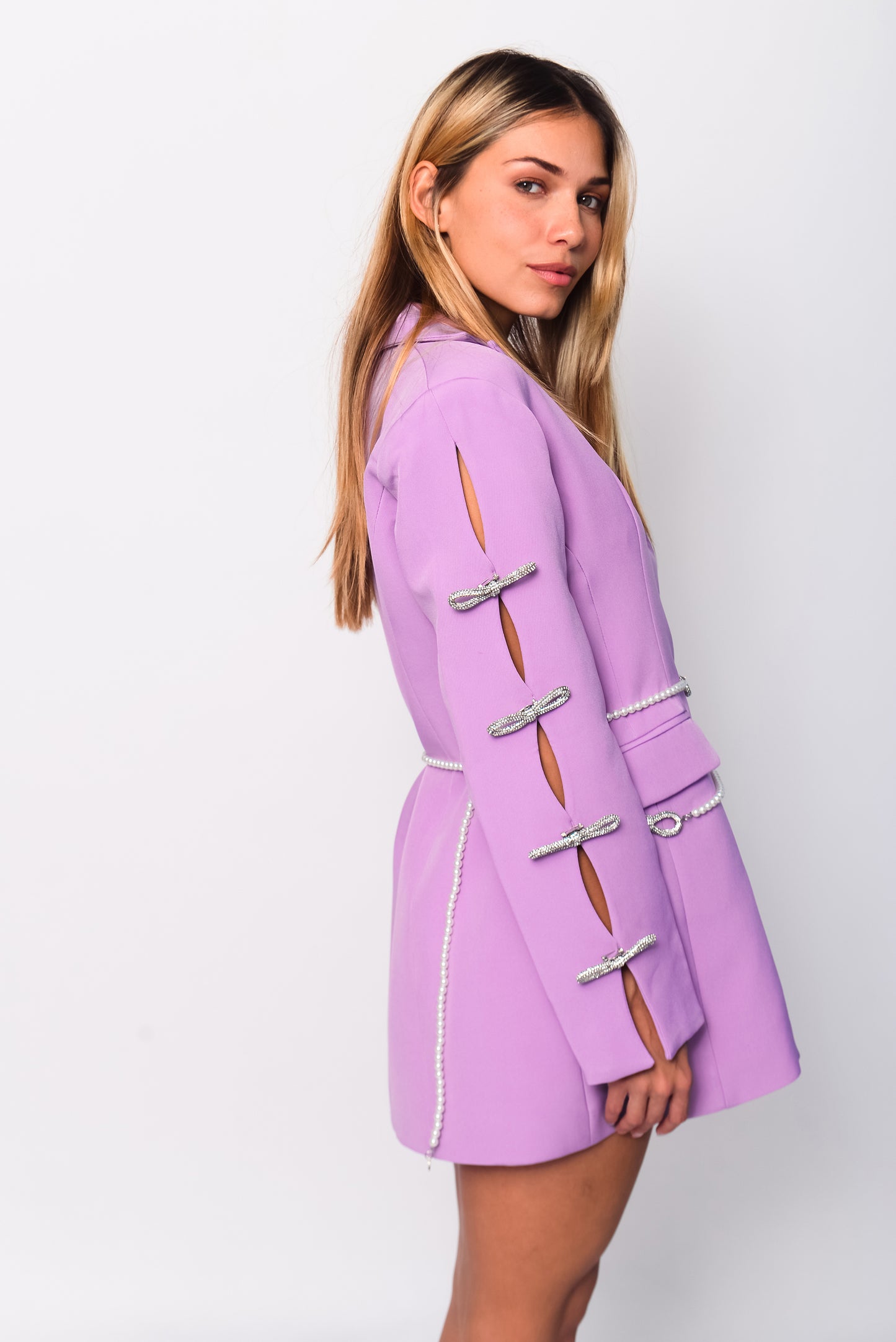 Blazer lilac bow dress