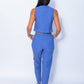 Blue light vest and pant matching set by etoile