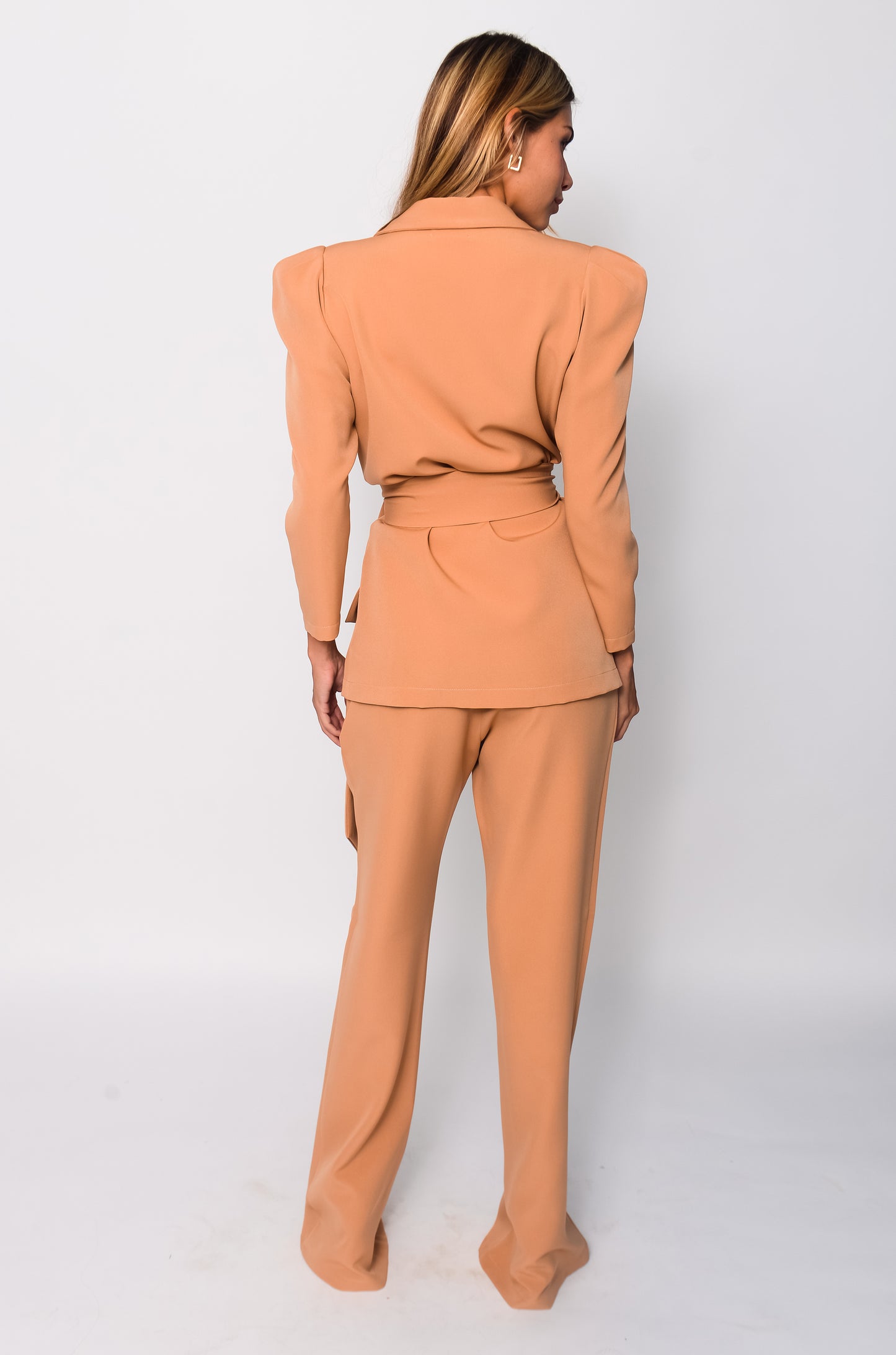 Brown Belted suit
