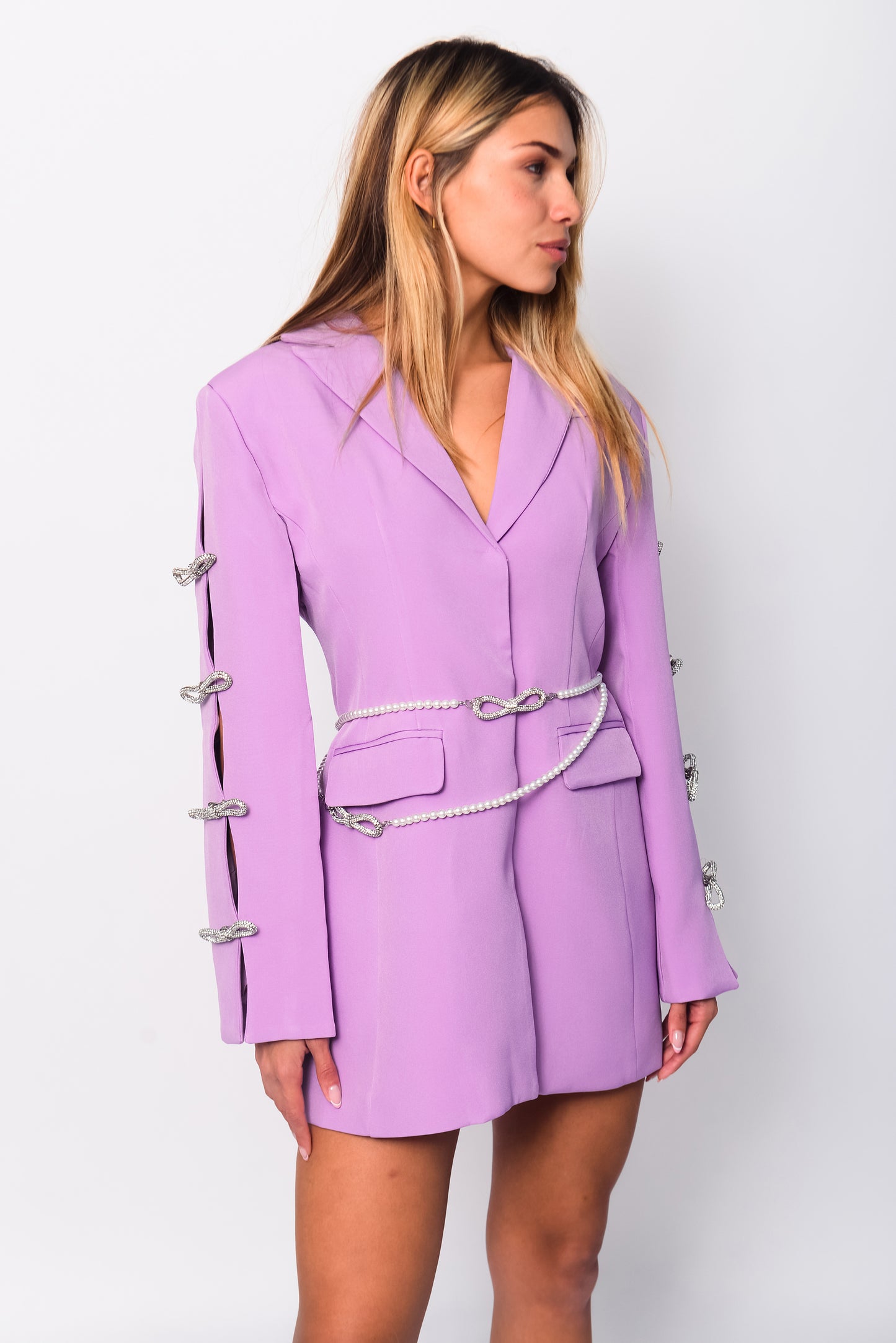 Blazer lilac bow dress