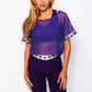 Stars neon purple activewear 3 pieces set