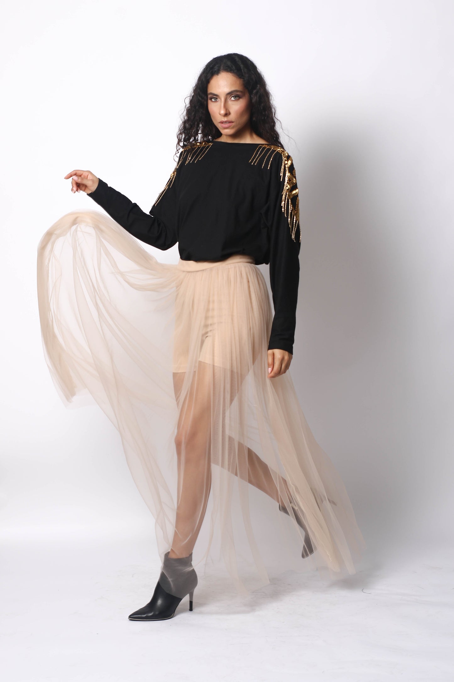 TULLE LONG SKIRT WITH SHORT BY PATRICIA TRUJILLO