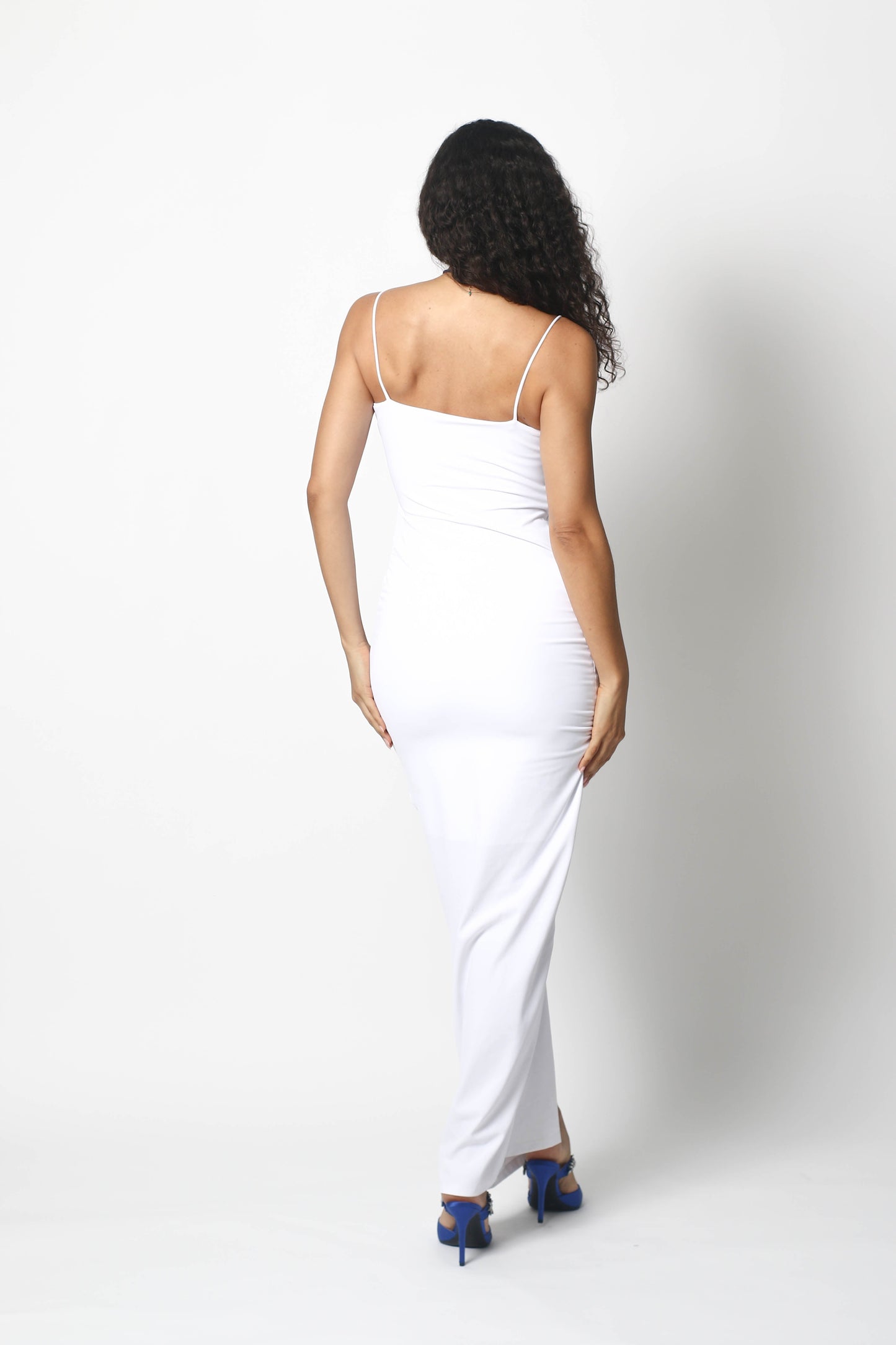 LONG LYCRA WHITE DRESS BY PATRICIA TRUJILLO