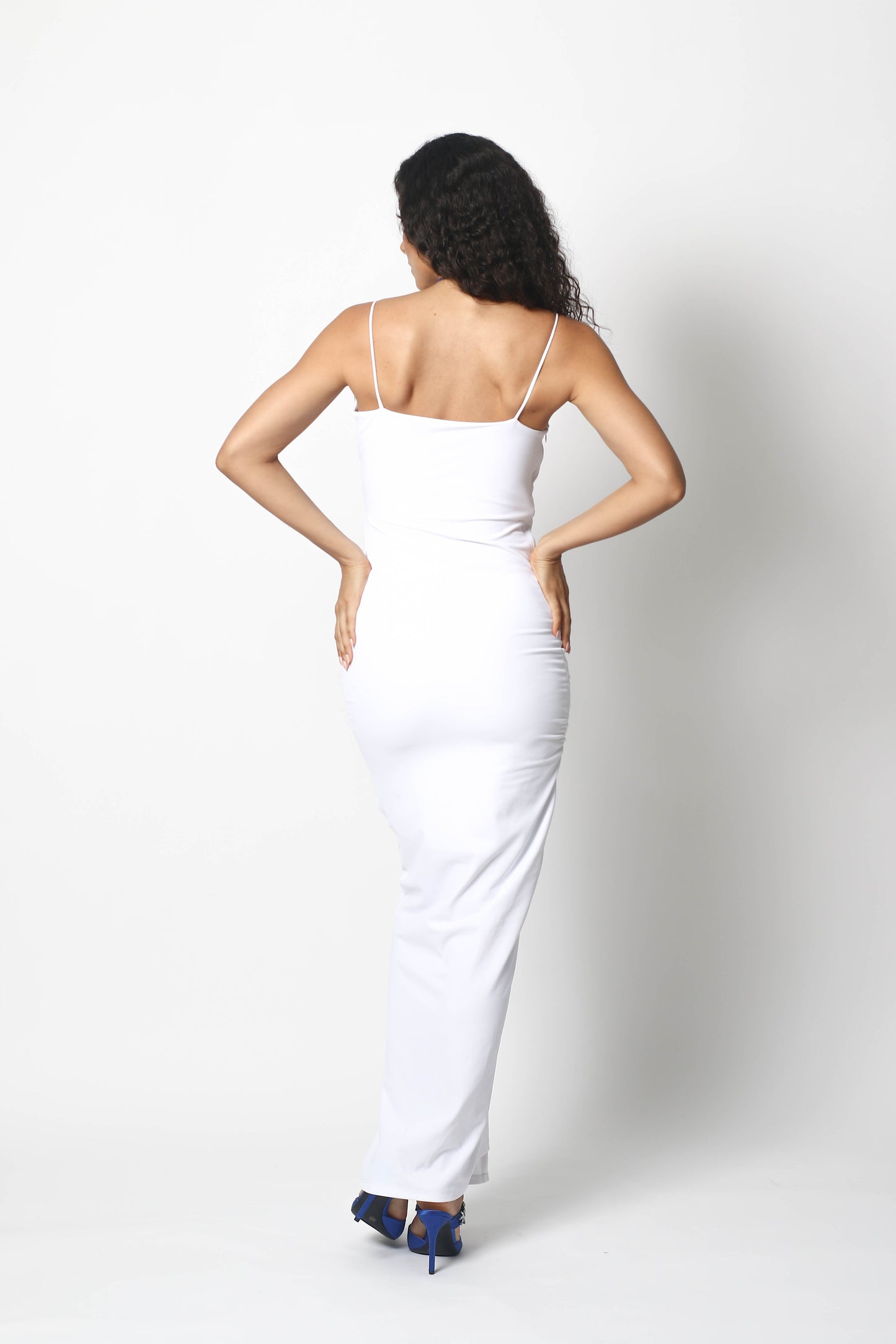 LONG LYCRA WHITE DRESS BY PATRICIA TRUJILLO