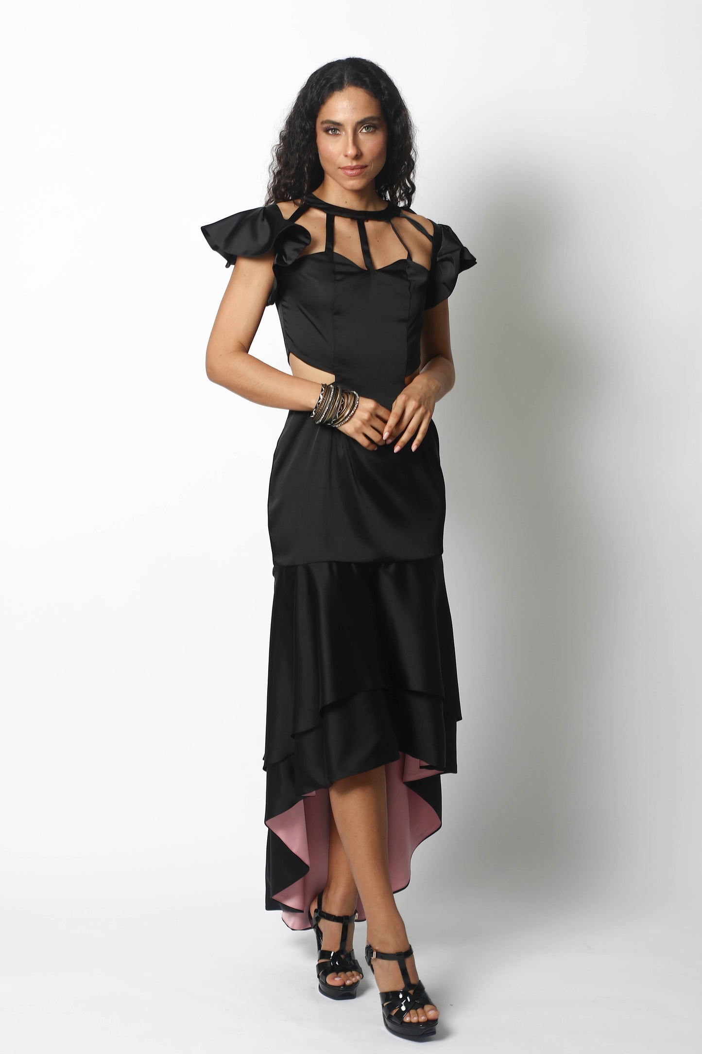 BLACK GEOMETRIC DRESS BY PATRICIA TRUJILLO